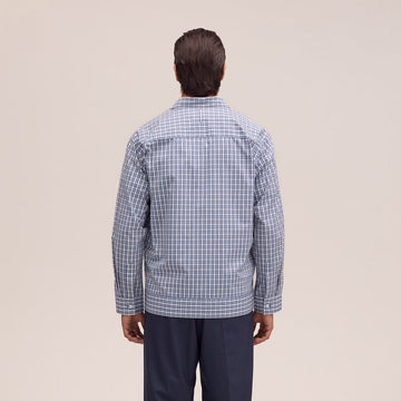 NN07 Reed Shirt Blue Check - Parasol Store