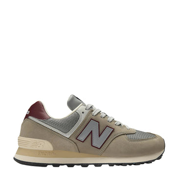 New Balance 574 Shoes Arid Stone / Monarch Burgundy