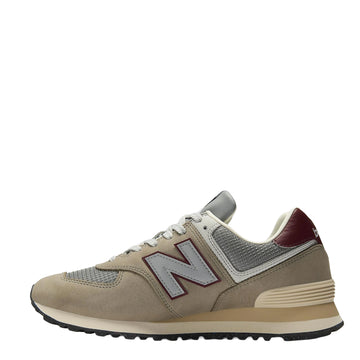 New Balance 574 Shoes Arid Stone / Monarch Burgundy