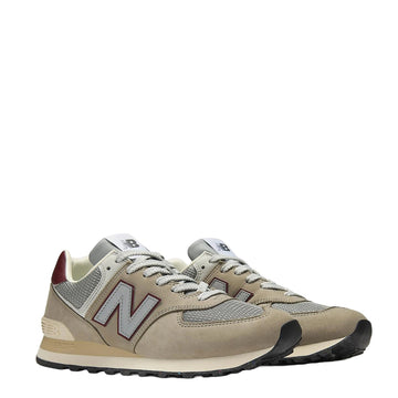 New Balance 574 Shoes Arid Stone / Monarch Burgundy - Parasol Store