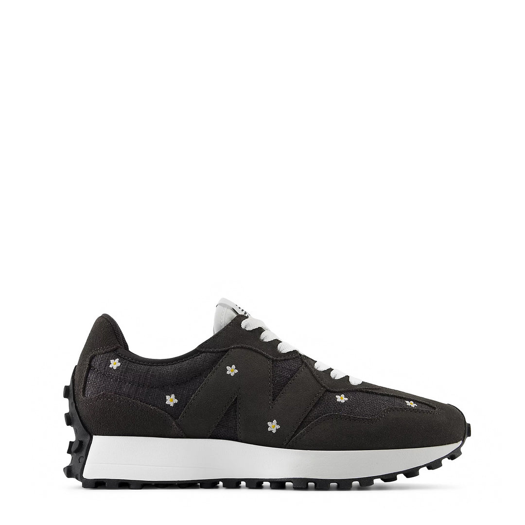 New Balance Womens 327 Trainer Black Cement / White - Parasol Store