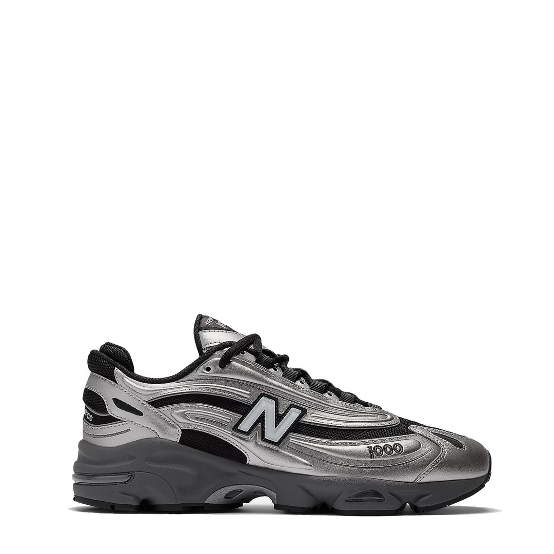 New Balance Womens M1000 Trainer Silver Metallic / Green - Parasol Store