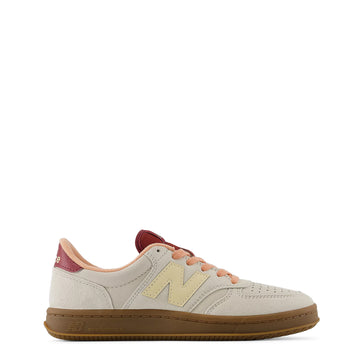 New Balance Womens T500 Shoes Timberwolf / Ashwood / Peach Nectar - Parasol Store