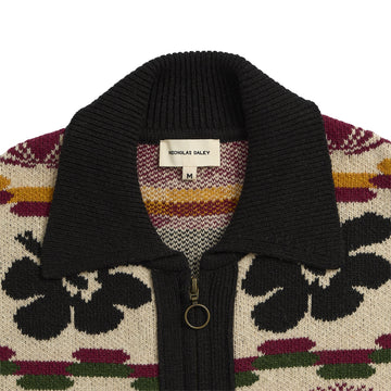 Nicholas Daley Hibiscus Cardigan Rice White