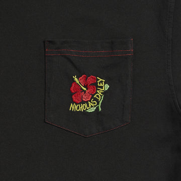 Nicholas Daley Hibiscus Tee Black