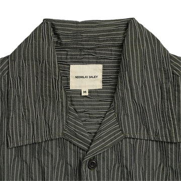 Nicholas Daley Tucked Dobby Stripe Shirt Green