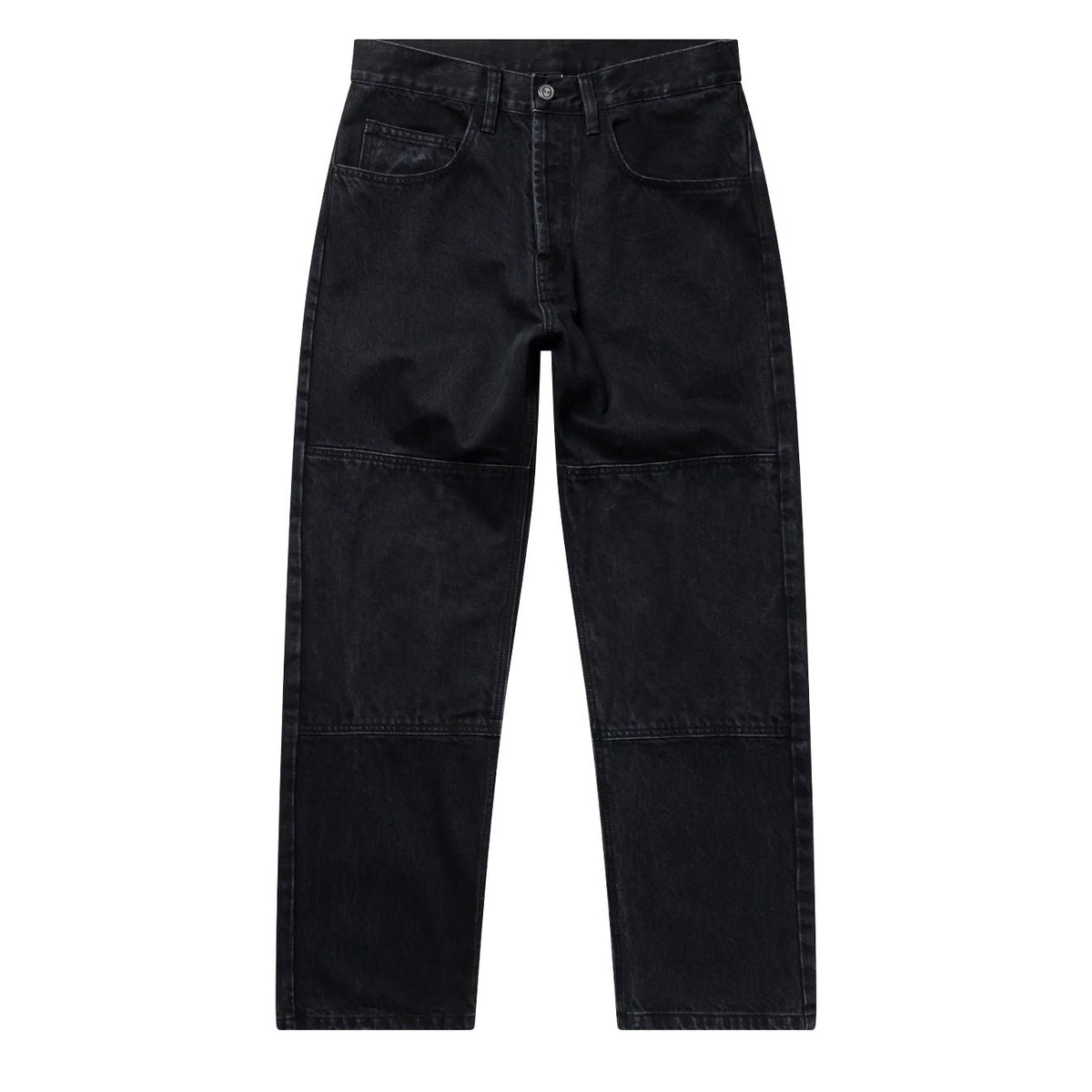 No Problemo Double Knee Denim Pants Black – Parasol Store