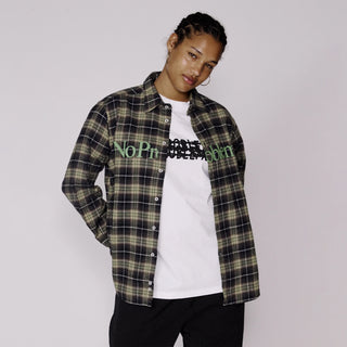 No Problemo Plaid Shirt Green