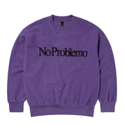 No Problemo Reverse Fleece Sweat Lilac - Parasol Store