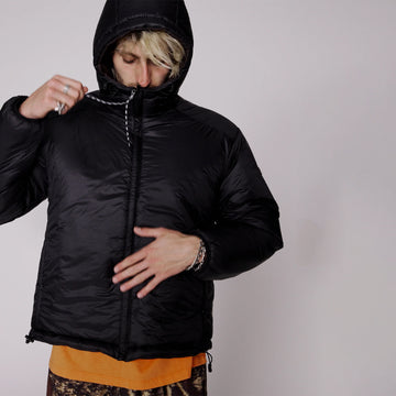 No Problemo Reversible Alien-O Puffer Jacket Black - Parasol Store