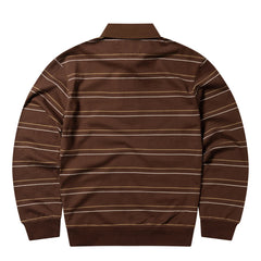 No Problemo Striped L/S Rugby Shirt Brown