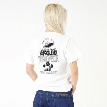 No Problemo Trip Advisor SS Tee White - Parasol Store