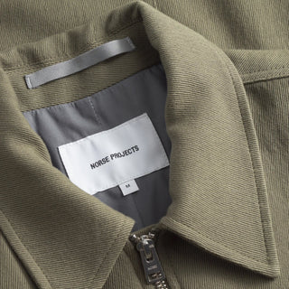 Norse Projects Aksel Cavalry Cotton Wool Windstopper  Jacket Olive Night - Parasol Store