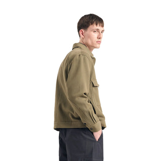 Norse Projects Aksel Cavalry Cotton Wool Windstopper  Jacket Olive Night - Parasol Store
