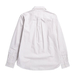 Norse Projects Algot Poplin Stripe Shirt Ecru Stripe - Parasol Store