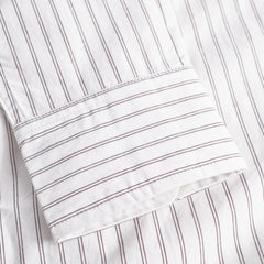 Norse Projects Algot Poplin Stripe Shirt Ecru Stripe - Parasol Store