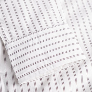 Norse Projects Algot Poplin Stripe Shirt Ecru Stripe - Parasol Store