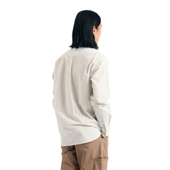 Norse Projects Algot Poplin Stripe Shirt Ecru Stripe - Parasol Store