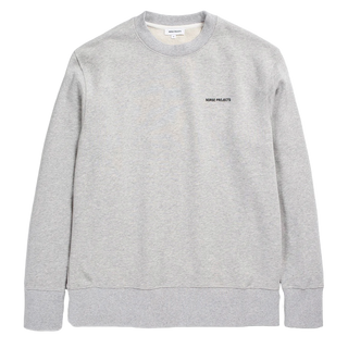 Norse Projects Arne Logo Sweat Light Grey Melange Norse Projects
