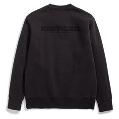 ​Norse Projects Arne Relaxed Brushed Fleece N Logo Sweat Black