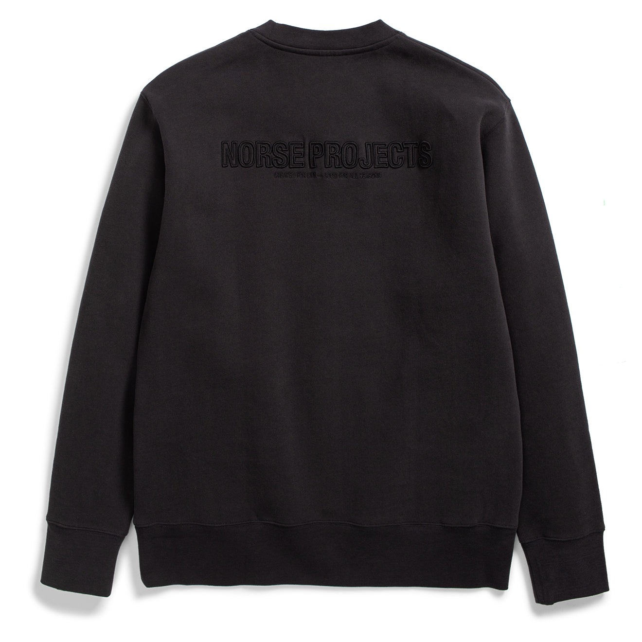 ​Norse Projects Arne Relaxed Brushed Fleece N Logo Sweat Black