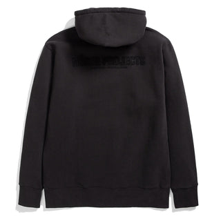 Norse Projects Arne Relaxed Organic Brushed Fleece N Logo Hoodie Black Norse Projects
