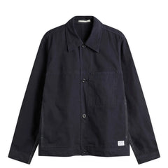 Norse Projects Arresskov Compact Cotton Overshirt Dark Navy