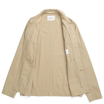 Norse Projects Arresskov Compact Cotton Overshirt Utility Khaki