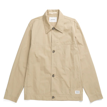 Norse Projects Arresskov Compact Cotton Overshirt Utility Khaki