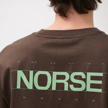 Norse Projects BST Back Print T-shirt Delicioso Brown