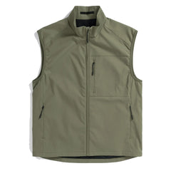 Norse Projects Birkholm Solotex Twill Vest Sediment Green - Parasol Store