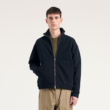 Norse Projects Bjorn Relaxed Organic Loopback Track Jacket Dark Navy - Parasol Store