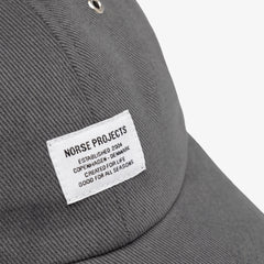 Norse Projects Bull Twill Denim 6-Panel Cap Graphite