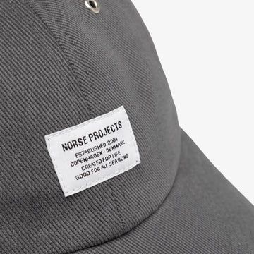Norse Projects Bull Twill Denim 6-Panel Cap Graphite