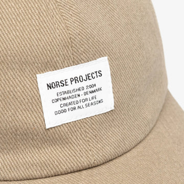 Norse Projects Bull Twill Denim 6-Panel Cap Vetiver