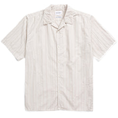 Norse Projects Carston Stripe SS Shirt Marble White - Parasol Store