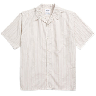 Norse Projects Carston Stripe SS Shirt Marble White - Parasol Store