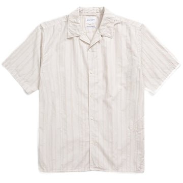 Norse Projects Carston Stripe SS Shirt Marble White - Parasol Store