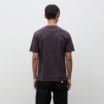 Norse Projects Dyrehaven Organic Logo Print T-Shirt Darkest Purple