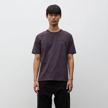 Norse Projects Dyrehaven Organic Logo Print T-Shirt Darkest Purple