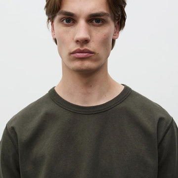 Norse Projects Elmelunde Soft Compact Cotton T-Shirt Beech Green