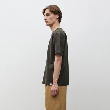 Norse Projects Elmelunde Soft Compact Cotton T-Shirt Beech Green