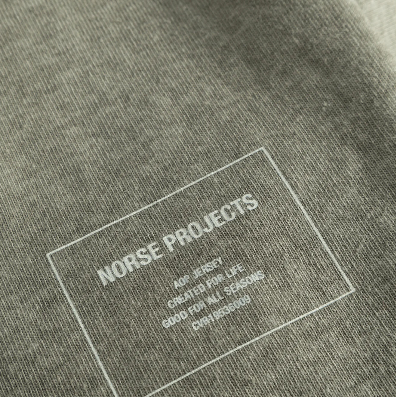 Norse Projects Espen Loose Printed S/S Polo Sediment Green - Parasol Store