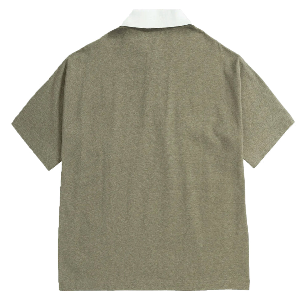 Norse Projects Espen Loose Printed S/S Polo Sediment Green - Parasol Store