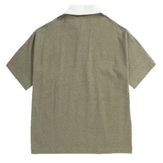 Norse Projects Espen Loose Printed S/S Polo Sediment Green - Parasol Store