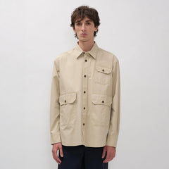 Norse Projects Espevik Faded Pigment Dyed Oversize Utility Shirt Tan