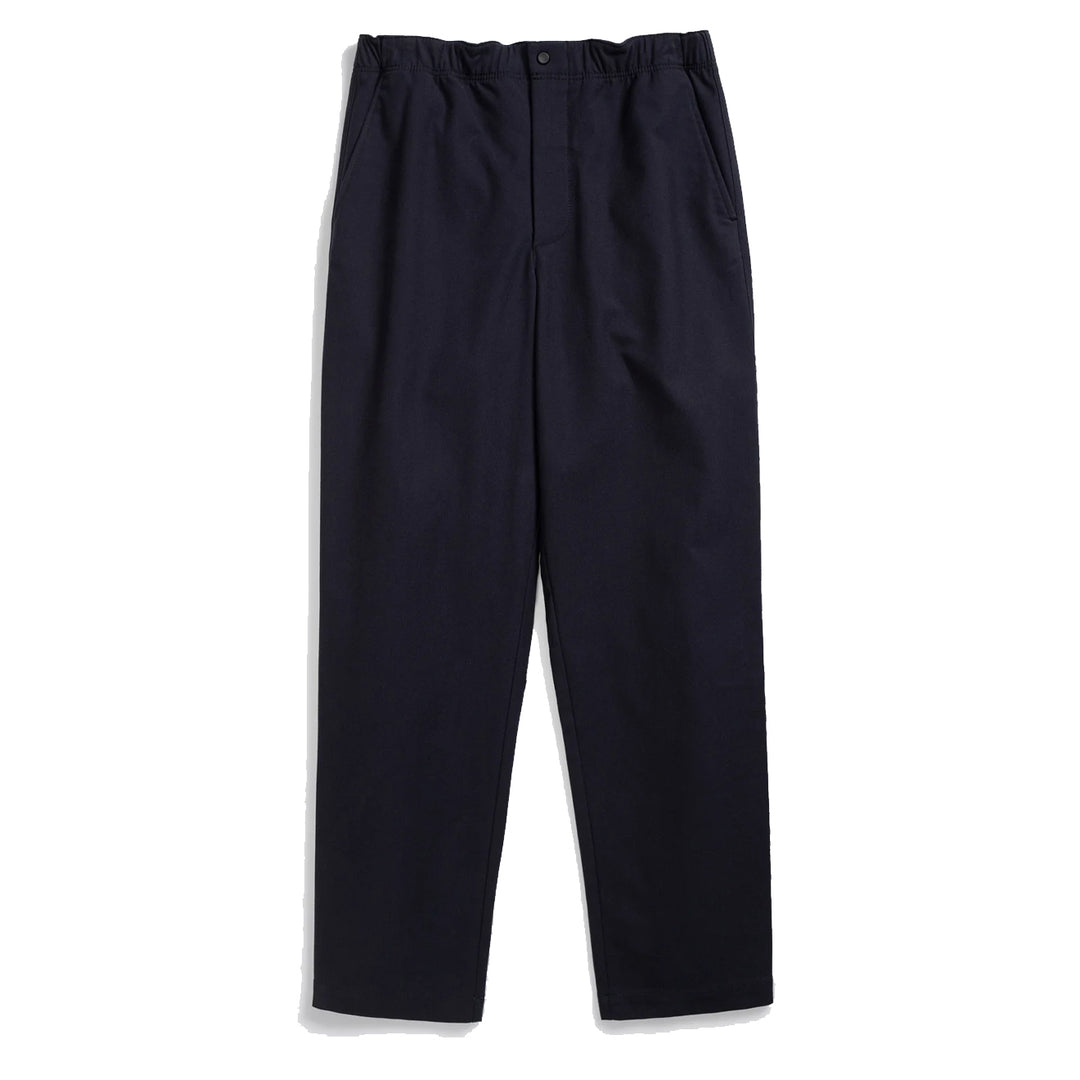 Norse Projects Ezra Relaxed Cotton Wool Twill Trouser Dark Navy - Parasol Store