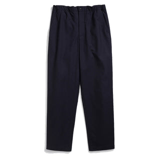 Norse Projects Ezra Relaxed Cotton Wool Twill Trouser Dark Navy - Parasol Store