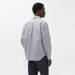 Norse Projects Falster Fine Check Oversize Shirt Cerulean