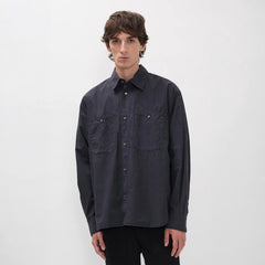 Norse Projects Falster Tencel Oversize Shirt Dark Navy